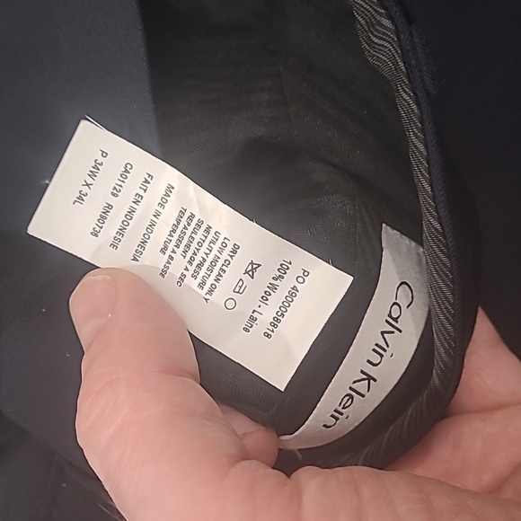 CALVIN KLEIN NATURAL WOOL DRESS PANTS 34X32 - Picture 5 of 11